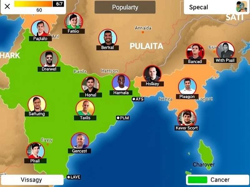 Bharat Cricket Challenge regional popularity map